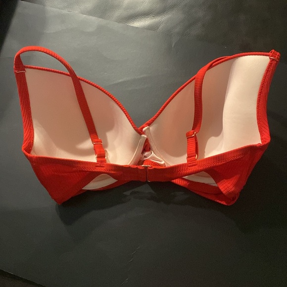 Ralph Lauren Red Swimsuit Bottom, XL NWT; Shade & Shore Ribbed Red Top 38DD NWOT - Picture 3 of 7